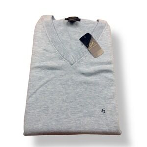 346 Brooks Brothers Supima Cotton V Neck Sweater Vest Light Blue Mens XL NWT